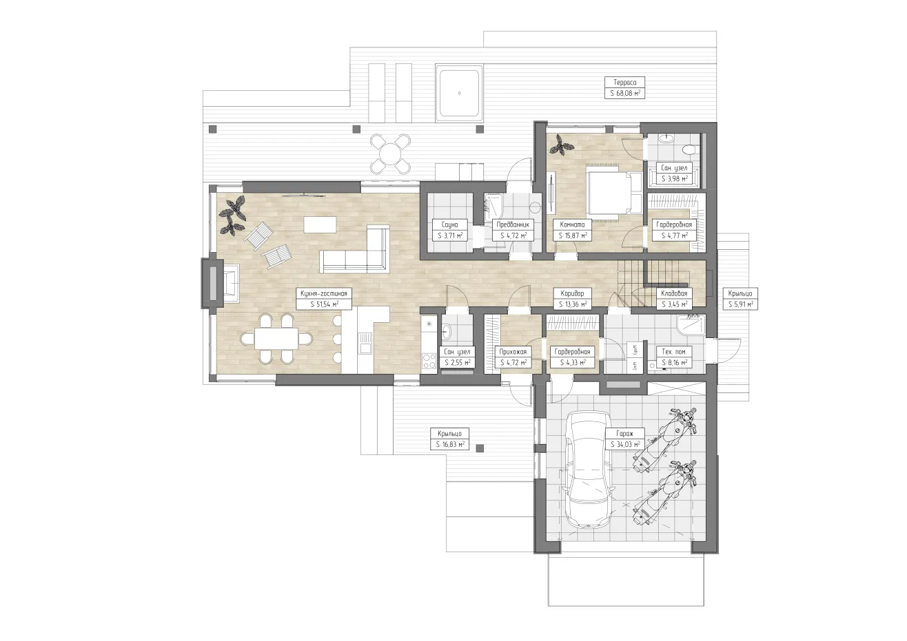 Планировка Лион (КР-М-39) 1 этаж