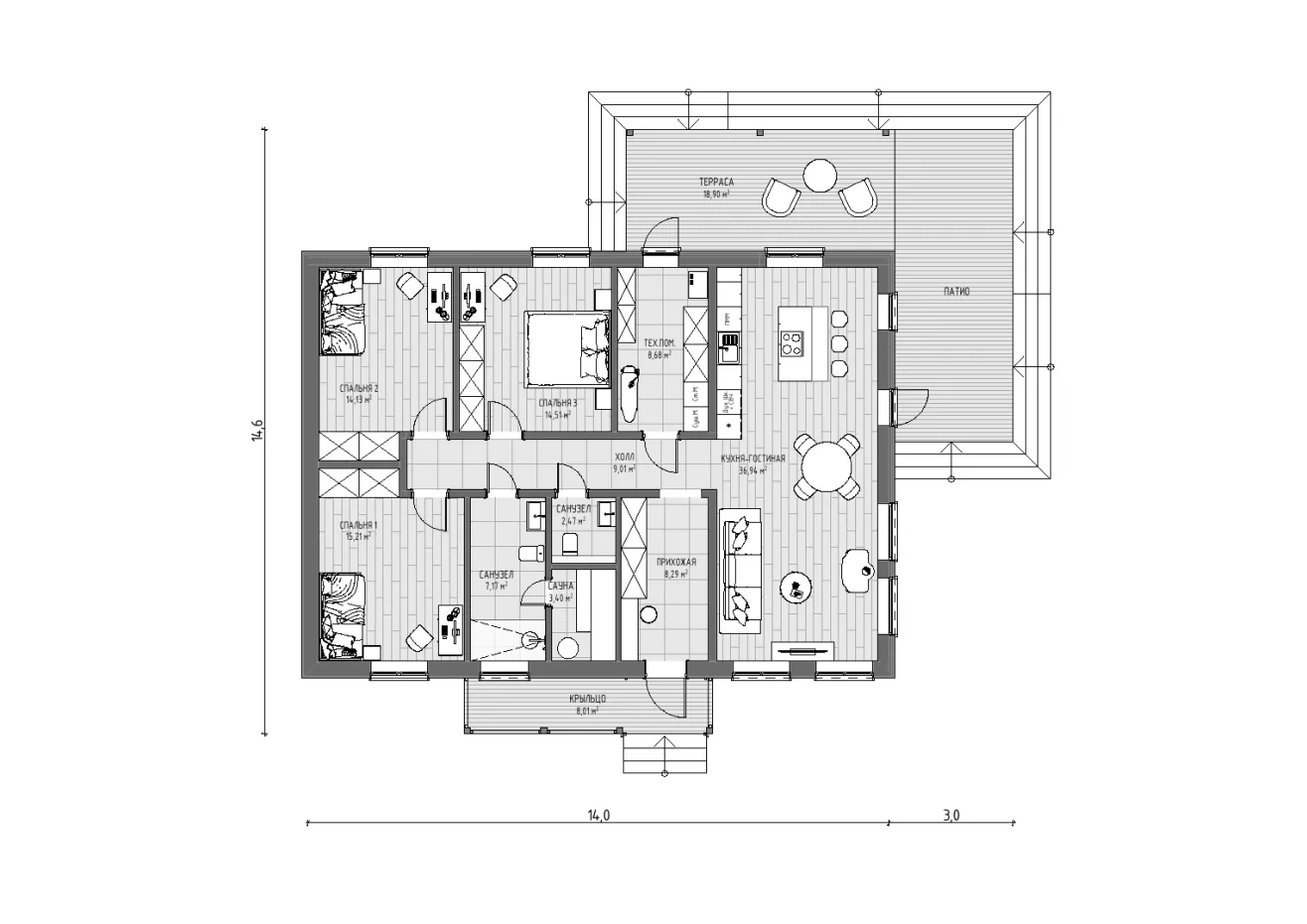 Планировка Сезанн 1 этаж