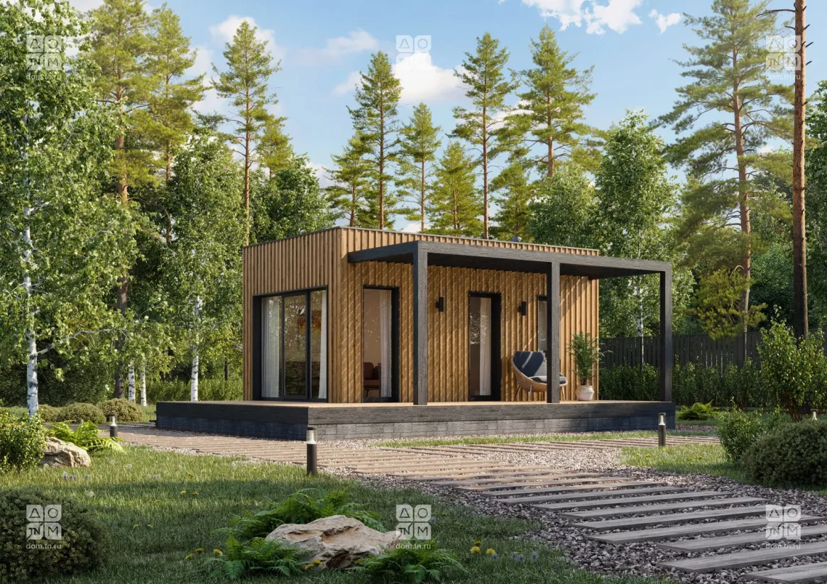 Проект дома Атмосфера 18 44 м² 1 этаж