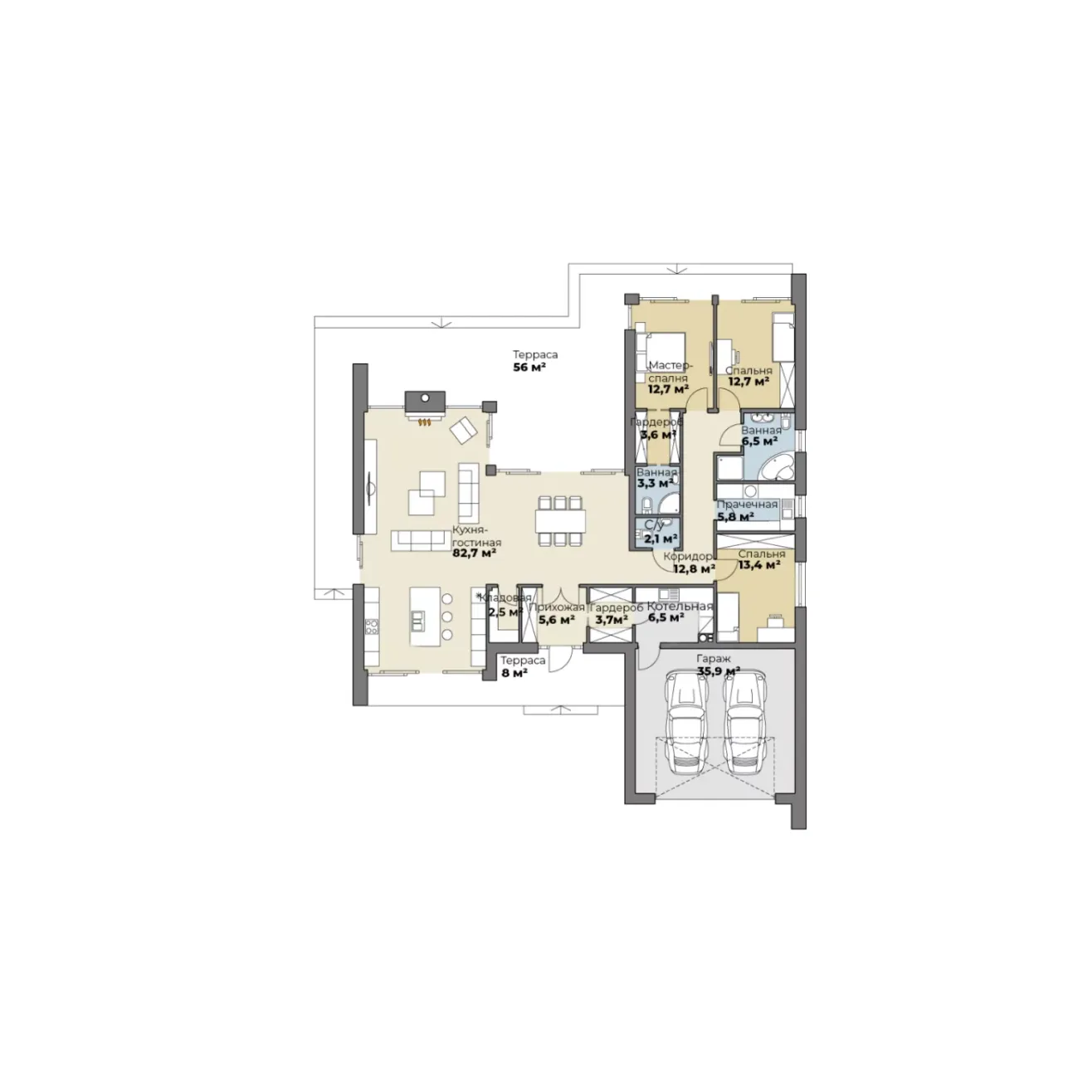Планировка Оттава (КР-М-31) 1 этаж