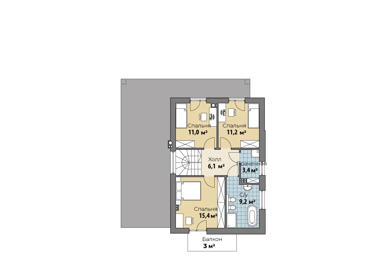 Планировка Форталеза (КР-М-35) 2 этаж