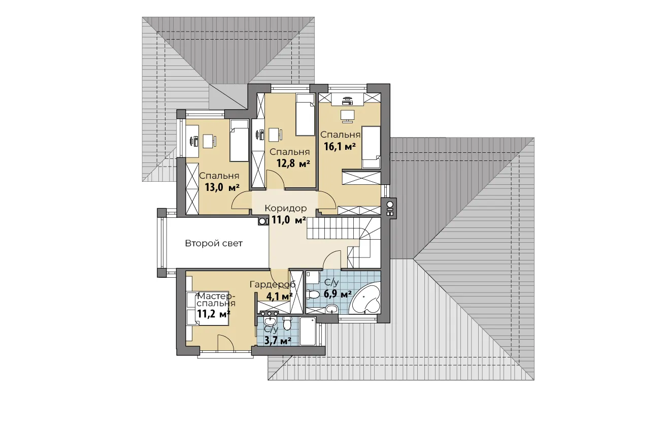 Планировка Куинстаун (КР-М-29) 2 этаж