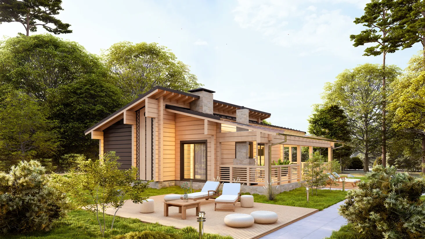 Проект дома Бреста (КБ-S-01) 124,95 м² 1 этаж