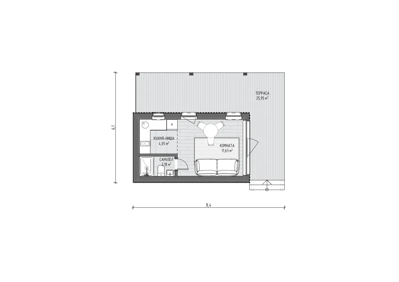 Планировка Атмосфера 18 1 этаж