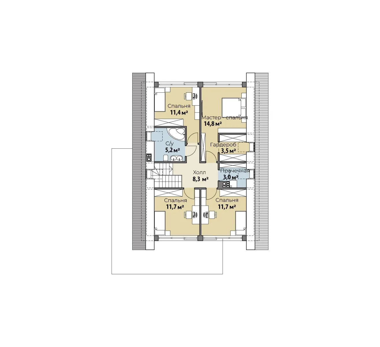 Планировка Хельсингор (ГБ-М-27) 2 этаж