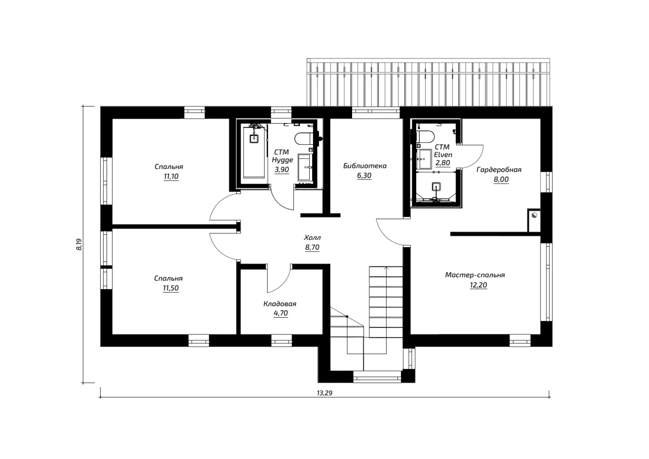 Планировка швеция 150 2 этаж