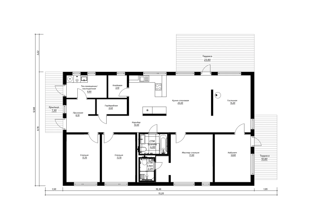 Планировка швеция 130 1 этаж