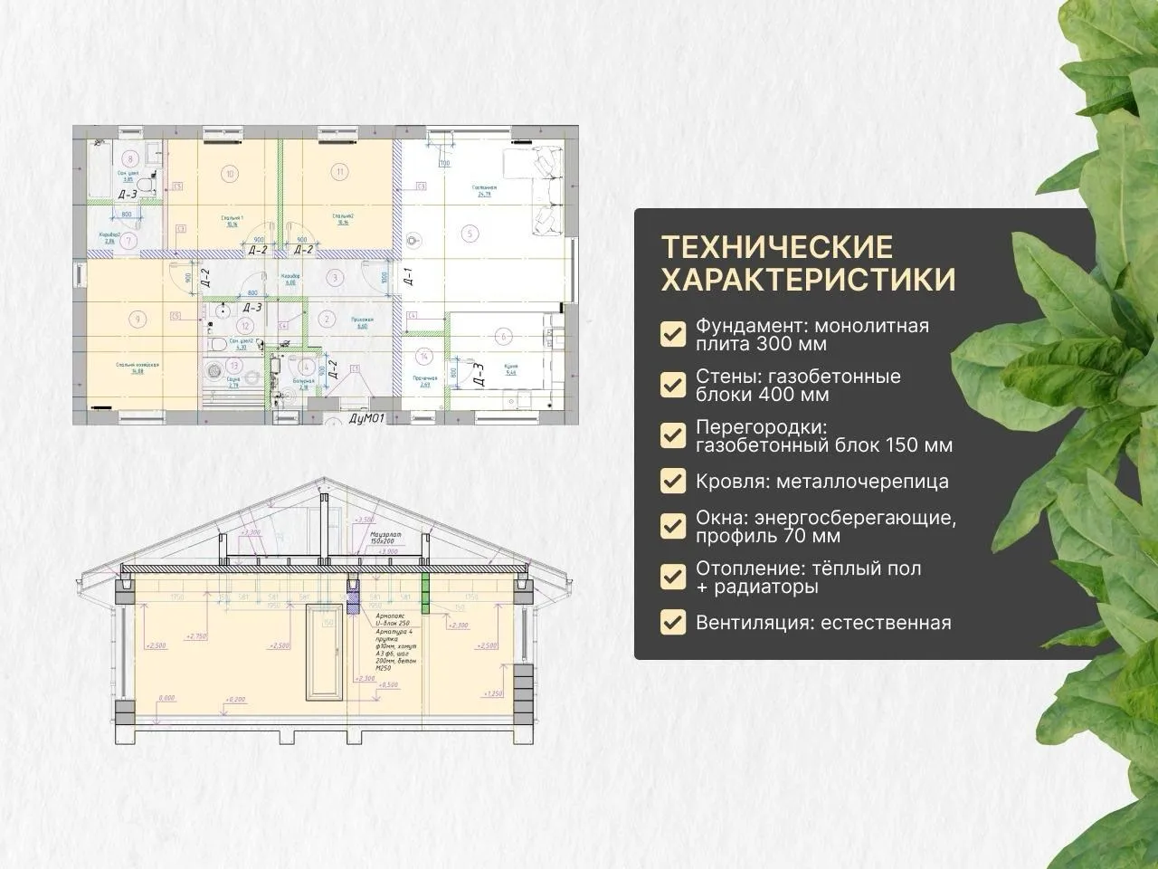 Планировка проекта Микеа, 1 этаж