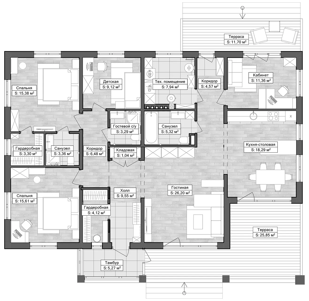 Планировка КР-S-03 1 этаж