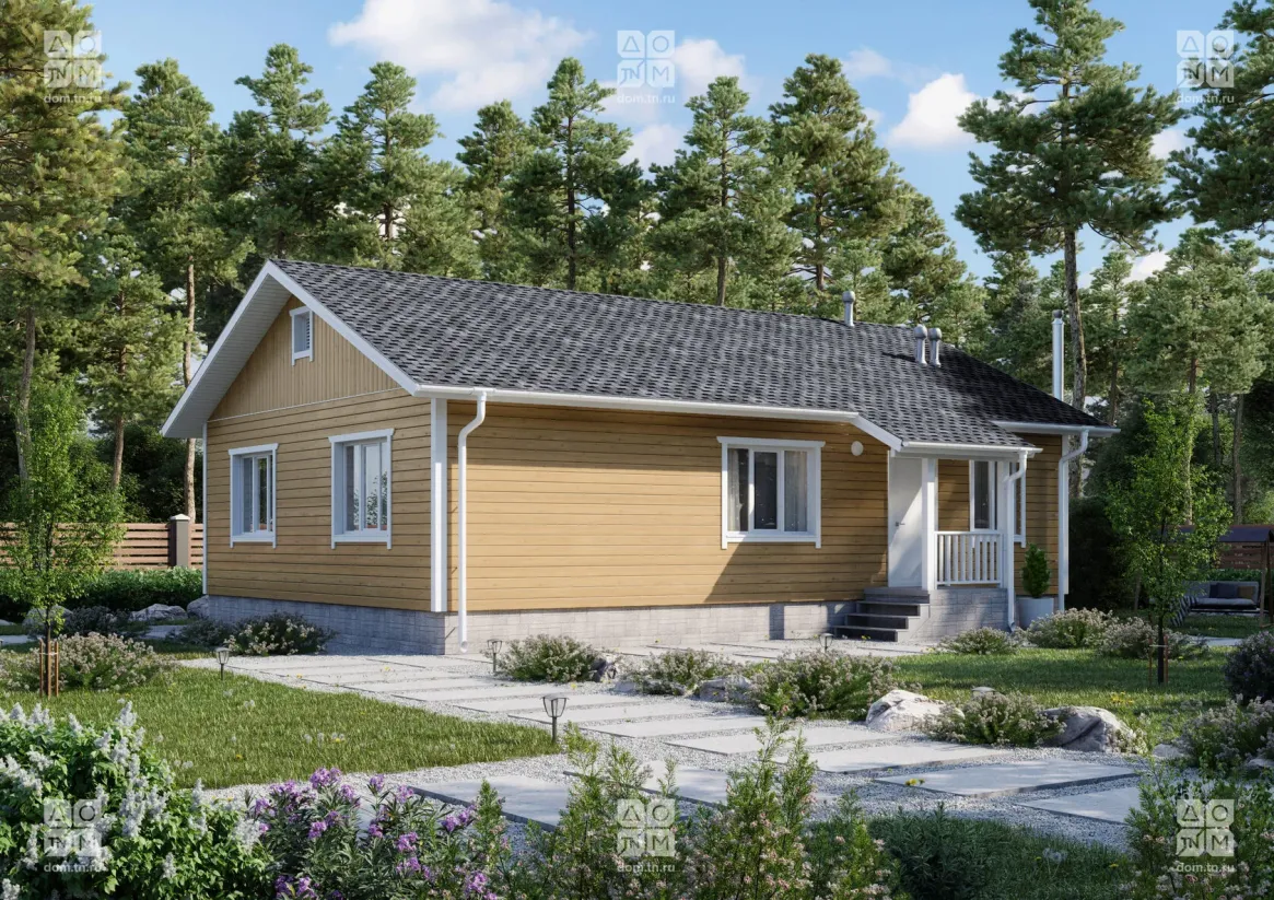 Проект дома уютный 91 94 м² 1 этаж