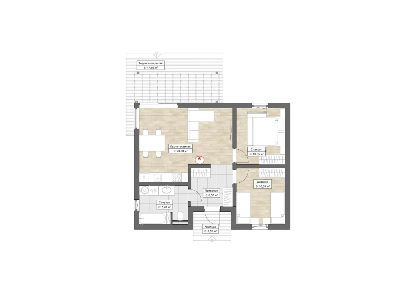 Планировка Натал (КС-S-20) 1 этаж
