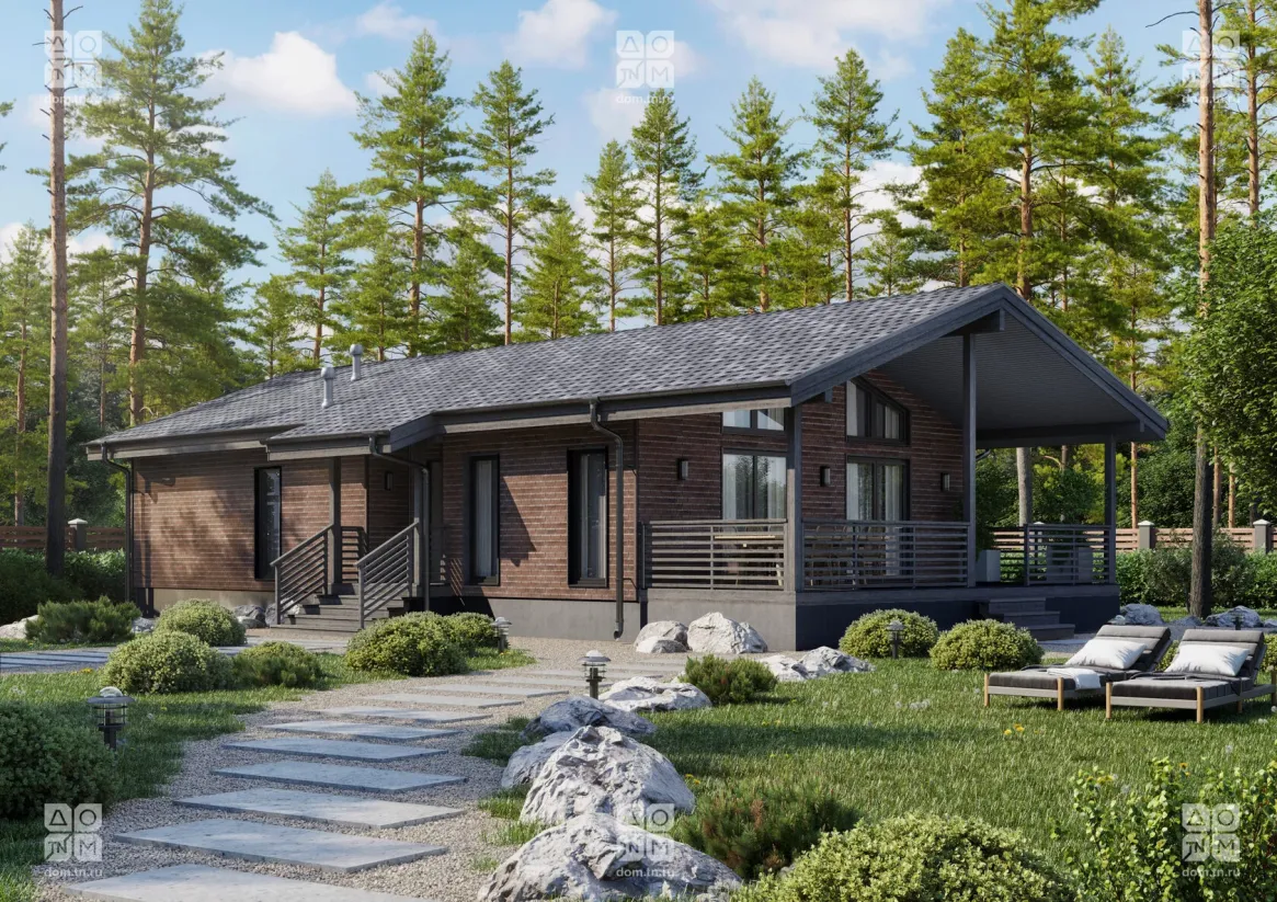 Проект дома гоген 125 м² 1 этаж