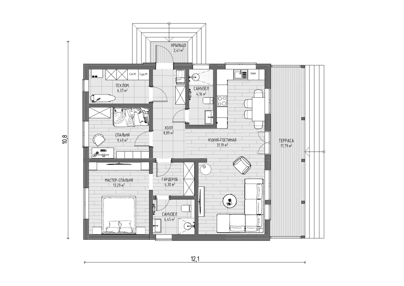 Планировка пикассо мини 1 этаж