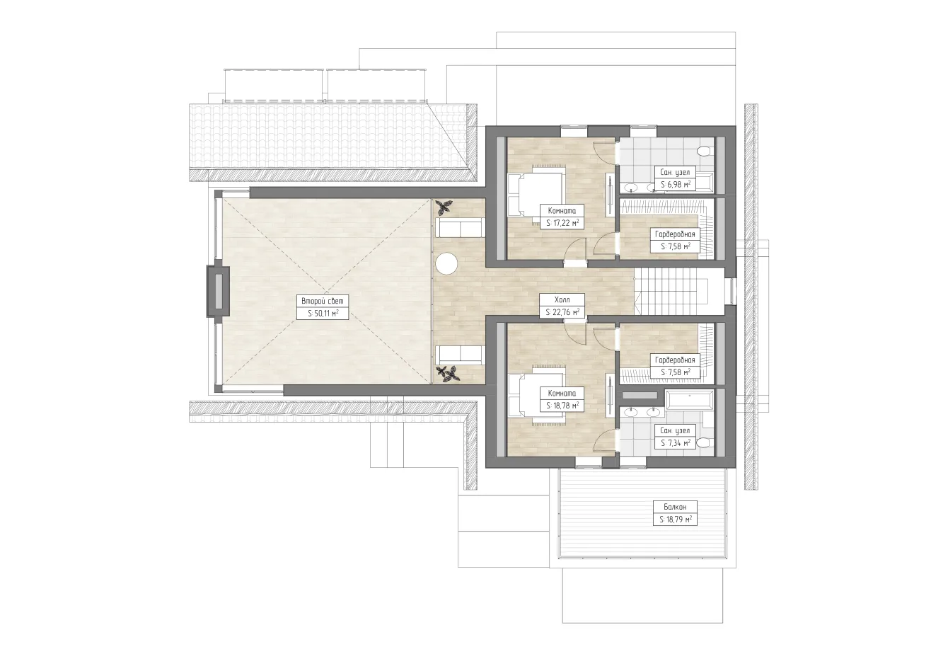 Планировка Лион (КР-М-39) 2 этаж