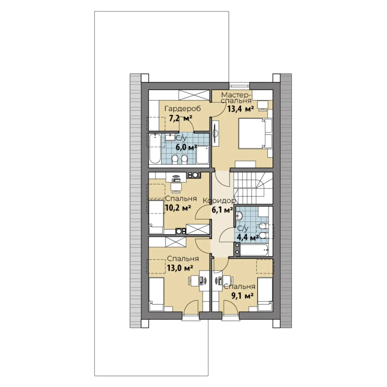 Планировка Прага (КР-М-22) 2 этаж