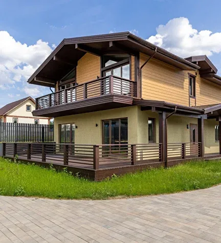 Проект дома Дом с внутренней отделкой, ракурс 2